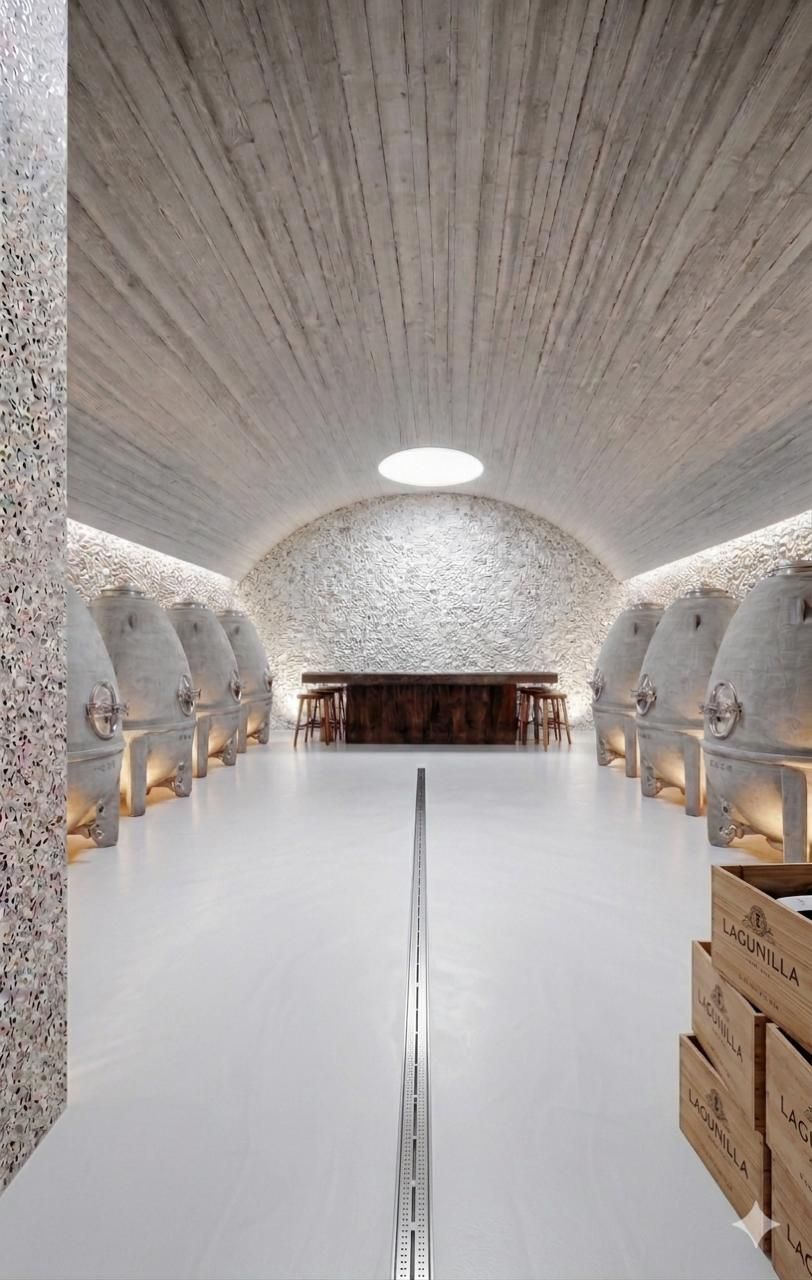 Bodega Puerto Campo, bodega subterránea en San Antonio Este, Río Negro — foto 5 de 5. Proyecto del Arq. Germán Vázquez