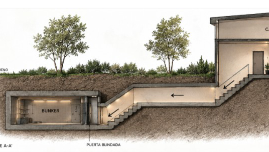 Búnker Autosuficiente, refugio autosuficiente en Buenos Aires — foto 2 de 2. Proyecto del Arq. Germán Vázquez