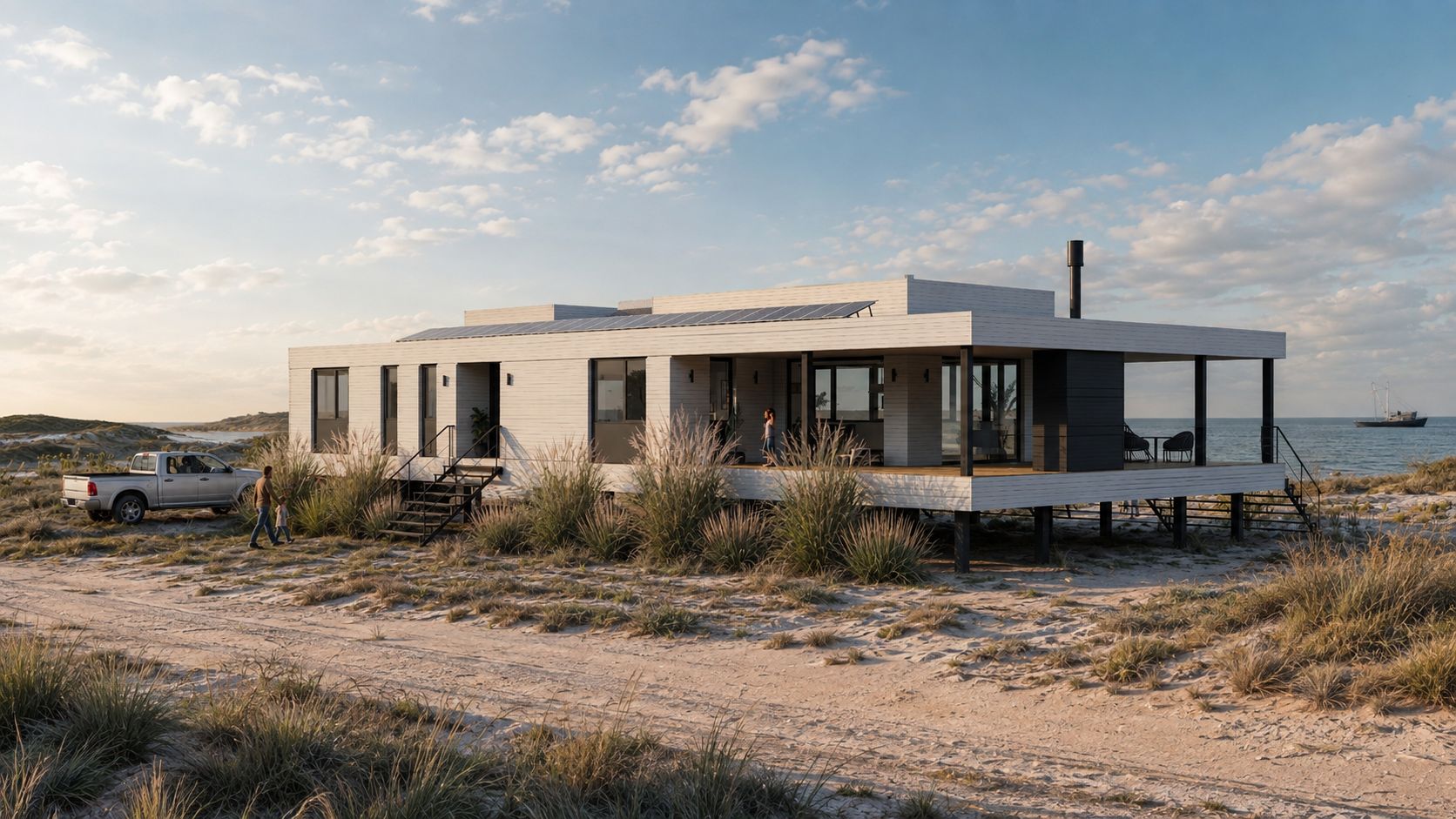 Casa AA, vivienda unifamiliar sustentable en San Antonio Este, Río Negro — foto 2 de 2. Proyecto del Arq. Germán Vázquez