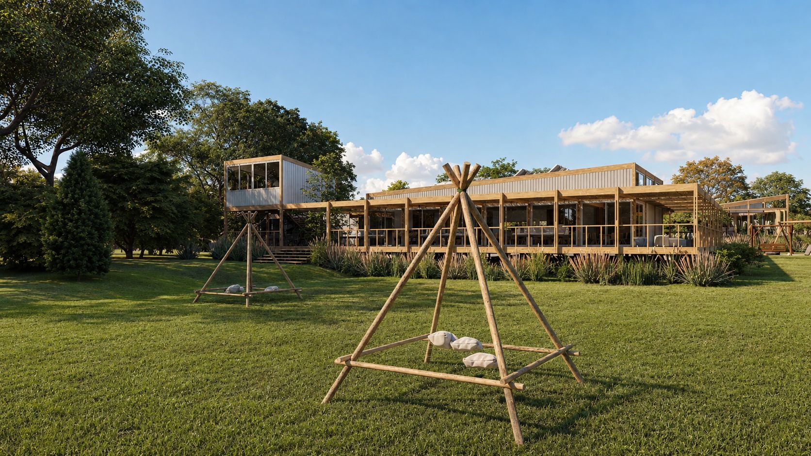 Eco-Hostel Senderos del Monte, hotelería en Gualeguaychú — foto 7 de 8. Proyecto del Arq. Germán Vázquez