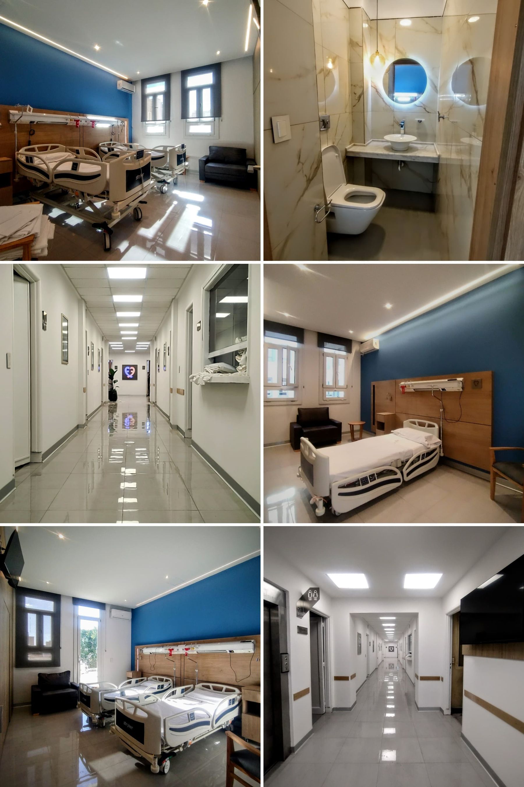 Piso de internación · Centro Gallego, internación en CABA — foto 8 de 11. Proyecto del Arq. Germán Vázquez