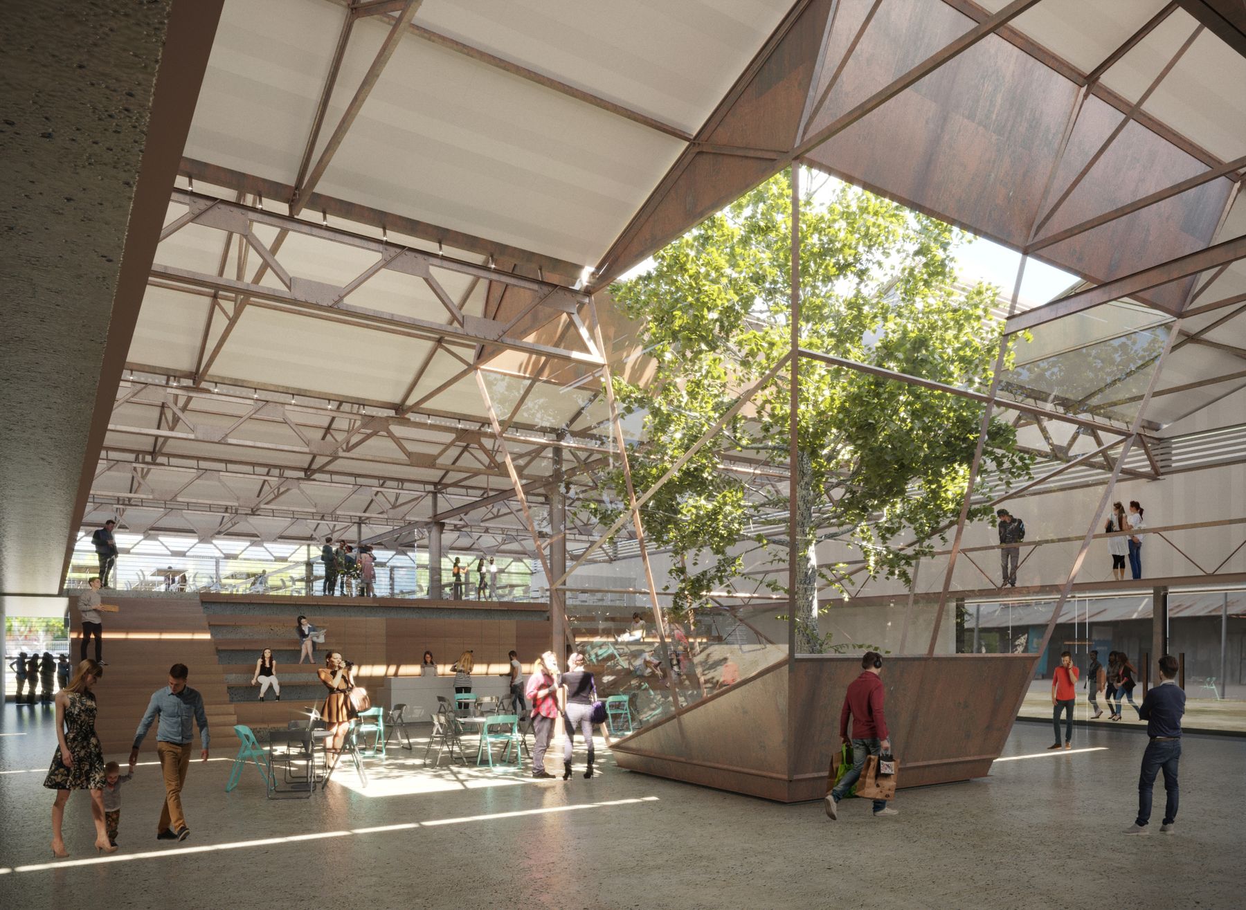 Nave Creativa de Mendoza, concurso Nacional en Patrimonio industrial — foto 7 de 8. Proyecto del Arq. Germán Vázquez