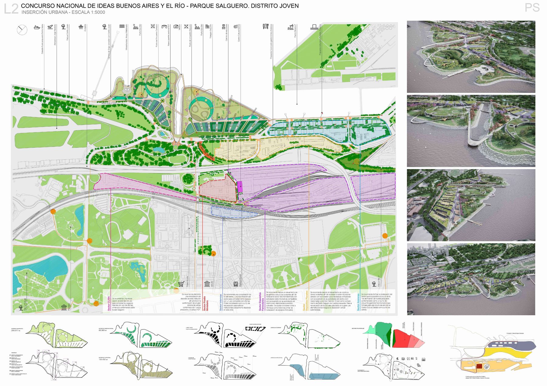 Parque Urbano Costa Salguero, concurso urbano en CABA — foto 5 de 11. Proyecto del Arq. Germán Vázquez