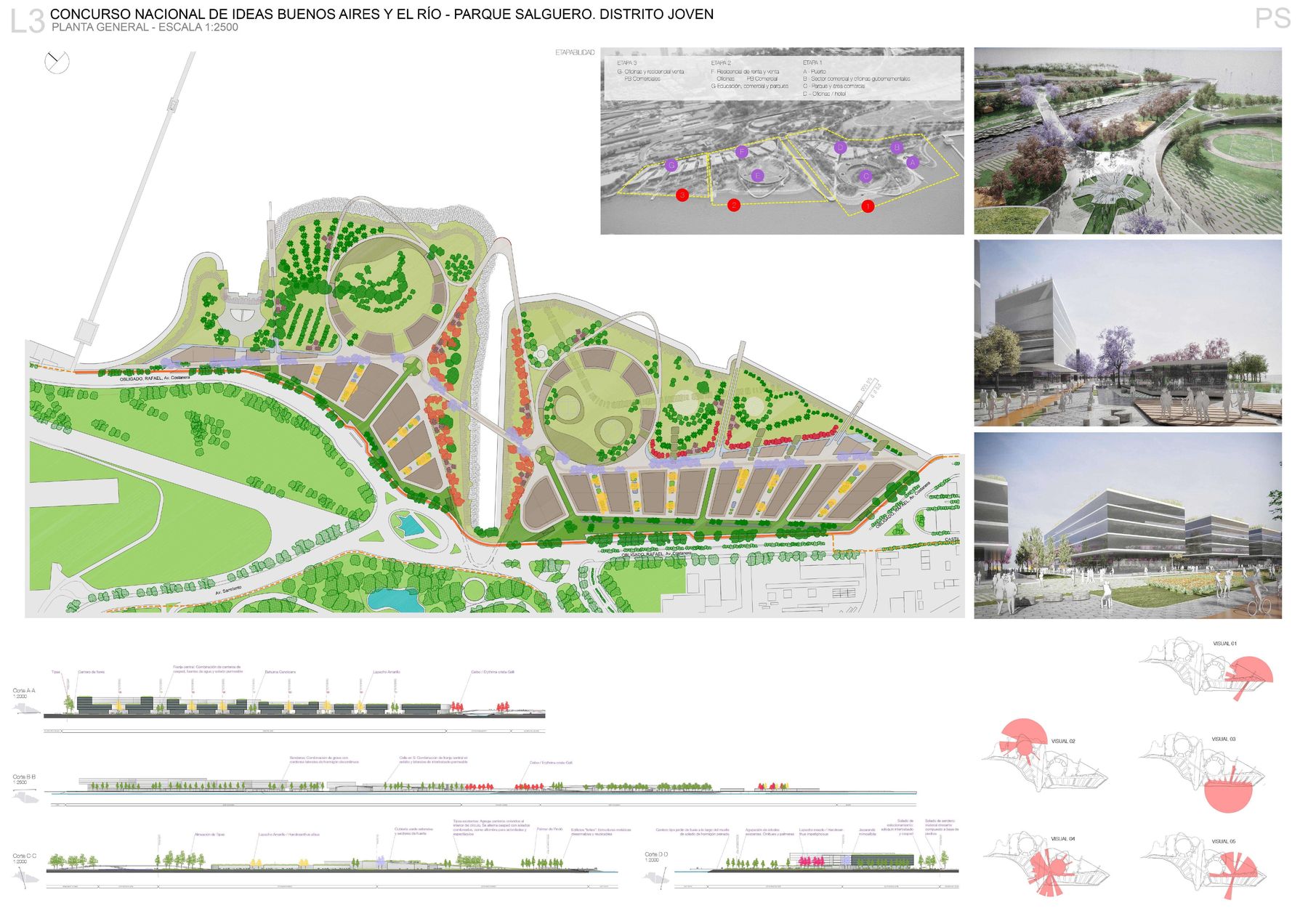 Parque Urbano Costa Salguero, concurso urbano en CABA — foto 6 de 11. Proyecto del Arq. Germán Vázquez