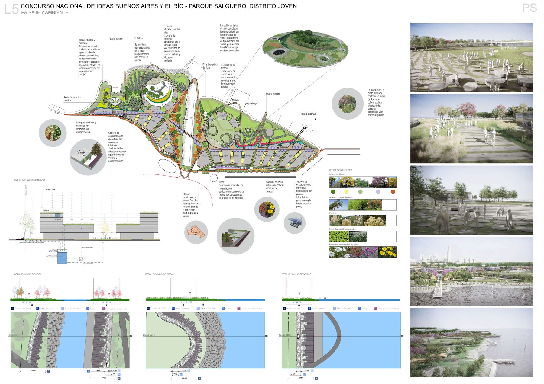 Parque Urbano Costa Salguero, concurso urbano en CABA — foto 8 de 11. Proyecto del Arq. Germán Vázquez